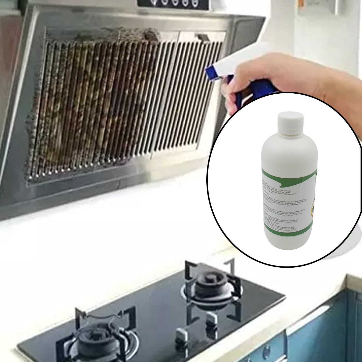 0310 Kitchen Cleaner Spray Oil & Grease Stain Remover Stove & Chimney Cleaner Spray Non-Flammable Nontoxic Magic Degreaser Spray for Kitchen Gas Stove Cleaning Spray (Approx 500ML) 0310 Kitchen Cleaner Spray Oil & Grease Stain Remover Stove & Chimney Cleaner Spray Non-Flammable Nontoxic Magic Degreaser Spray for Kitchen Gas Stove Cleaning Spray (Approx 500ML)